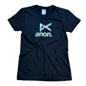 Y2K Anon Snowboarding Black Baby Tee Medium